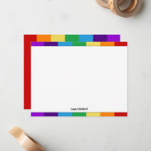 Regenboogvlag Notitiekaartje (Voorkant / Achterkant in situ)