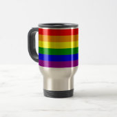 Regenboogvlag omhulsel Gay Pride Reisbeker (Voorkant links)