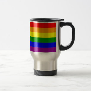 Regenboogvlag omhulsel Gay Pride Reisbeker