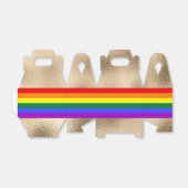 Regenboogvlag op goud bedankdoosjes (Uitgevouwen)