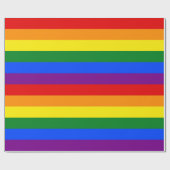 Regenboogvlag — Overvulpapier — Grote strips Cadeaupapier (Vlak)