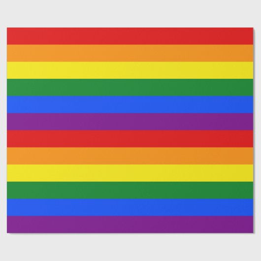 Regenboogvlag — Overvulpapier — Grote strips Cadeaupapier (Vlak)