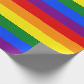 Regenboogvlag — Overvulpapier — Grote strips Cadeaupapier (Hoek)