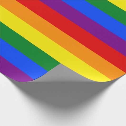 Regenboogvlag — Overvulpapier — Grote strips Cadeaupapier (Hoek)