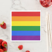 Regenboogvlag papieren servetten (Insitu)