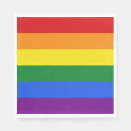 Regenboogvlag papieren servetten