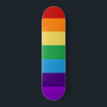 Regenboogvlag Persoonlijk Skateboard<br><div class="desc">De heldere kleuren van de regenboog om je trots te vieren,  of gewoon je geluk!</div>