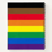 Regenboogvlag Philly Pride diversiteit inclusief Notitieboek (Achterkant)