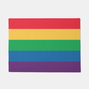 Regenboogvlag Pride door de deur geklede mat