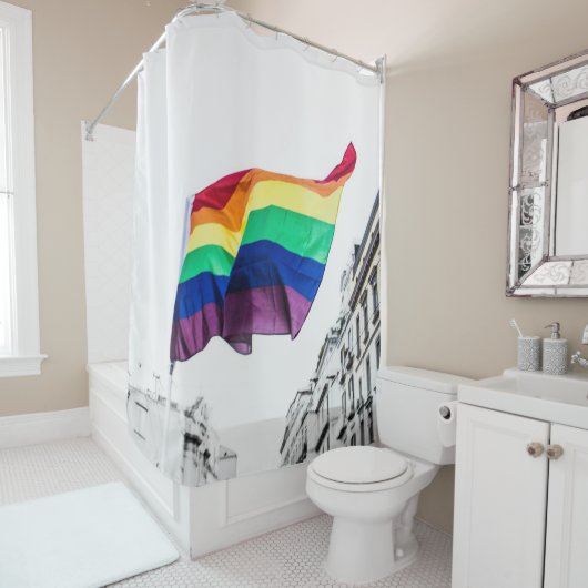 Regenboogvlag Pride Douchegordijn (In situ)
