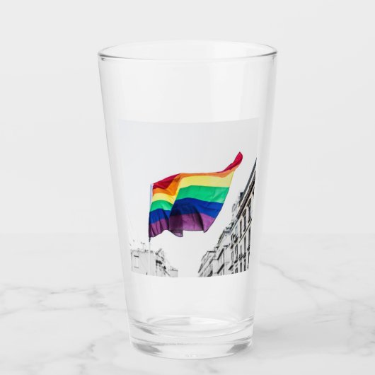 Regenboogvlag Pride Glas (Voorkant)