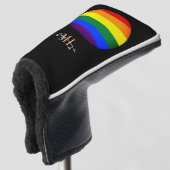 Regenboogvlag & Pride Golfing monogrammed/LGBT Golfheadcover (3/4 voorkant)