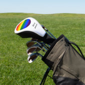 Regenboogvlag & Pride Golfing monogrammed/LGBT Golfheadcover (Insitu)