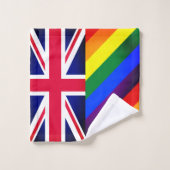 Regenboogvlag & Pride, LGBT-gemeenschap/Britse vla Bad Handdoek (Wasdoekje)