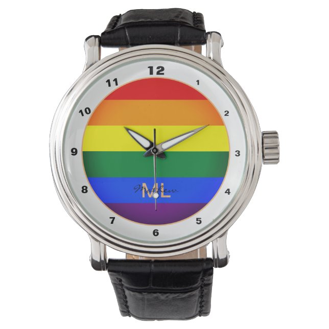 Regenboogvlag & Pride, LGBT-gemeenschap /gender wa Horloge (Voorkant)