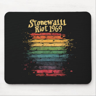 Regenboogvlag Pride Maand Stone muur Rel niet 1969 Muismat