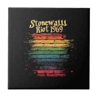 Regenboogvlag Pride Maand Stone muur Rel niet 1969 Tegeltje