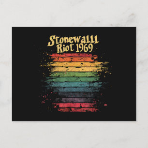 Regenboogvlag Pride Maand Stone wall rellen 1969 Feestdagenkaart