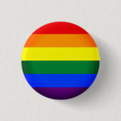 Regenboogvlag & Pride-regenboog / LGBT-gemeenschap Ronde Button 3,2 Cm (Voorkant)