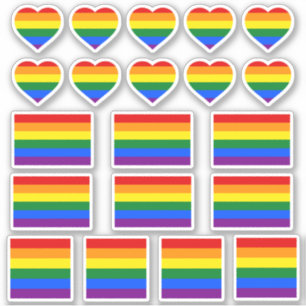 Regenboogvlag & Pride Stickers / Harten