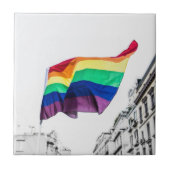Regenboogvlag Pride Tegeltje (Voorkant)
