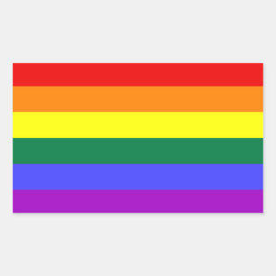Regenboogvlag Rechthoekige Sticker