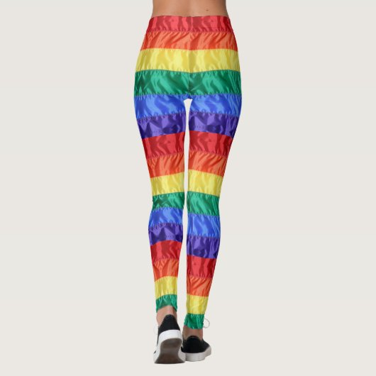 Regenboogvlag regenboog streept homoseksuele pride leggings (Achterkant)