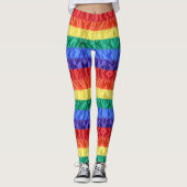 Regenboogvlag regenboog streept homoseksuele pride leggings (Voorkant)
