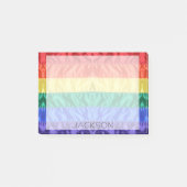Regenboogvlag regenboogstrepen LGBTQ aangepaste na Post-it® Notes (Voorkant)