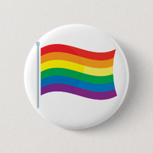 Regenboogvlag Ronde Button 5,7 Cm