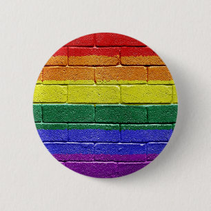 Regenboogvlag Ronde Button 5,7 Cm