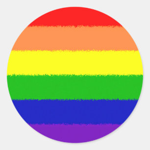 Regenboogvlag Ronde Sticker