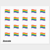 Regenboogvlag Ronde Sticker (Vel)