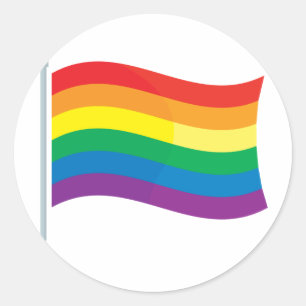 Regenboogvlag Ronde Sticker