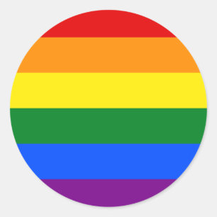 Regenboogvlag Ronde Sticker