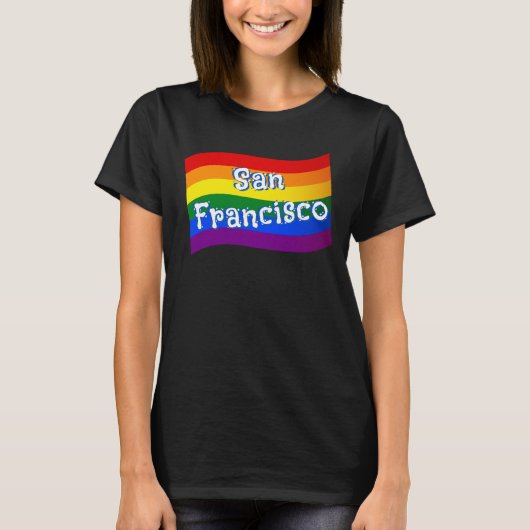 Regenboogvlag San Francisco Gay Pride LGBT LGBTQ T-shirt (Voorkant)