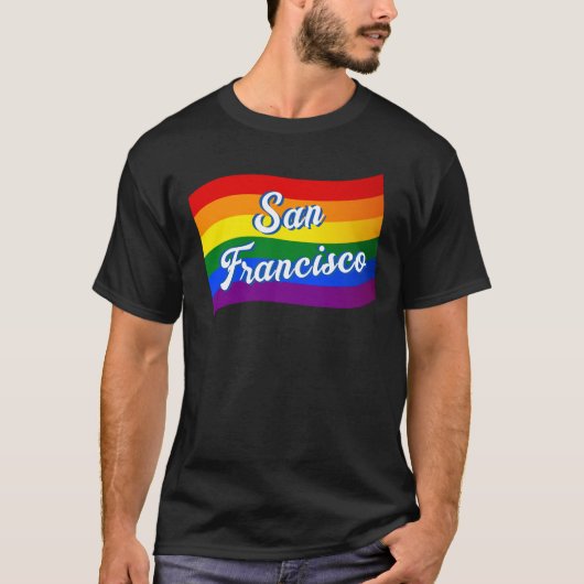 Regenboogvlag San Francisco Gay Pride LGBT LGBTQ T-shirt (Voorkant)