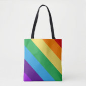 Regenboogvlag schoudertas tote bag (Voorkant)