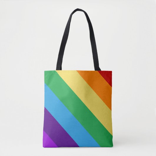 Regenboogvlag schoudertas tote bag (Voorkant)
