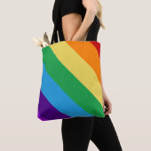 Regenboogvlag schoudertas tote bag (Dichtbij)