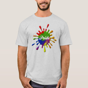 Regenboogvlag Splash voor Gay Pride T-shirt