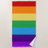 Regenboogvlag Strandlaken (Voorkant)