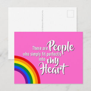 REGENBOOGVLAG - STREPEN - LGBTQA+ BRIEFKAART