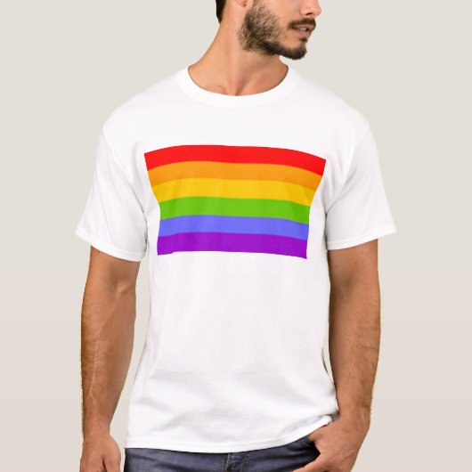 Regenboogvlag T-shirt (Voorkant)