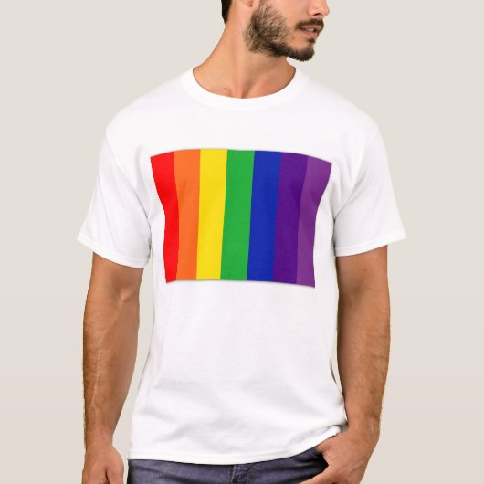 Regenboogvlag T-shirt (Voorkant)