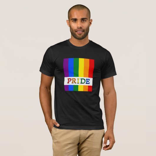 Regenboogvlag T-Shirt & LGBT, Pride mode (Voorkant volledig)