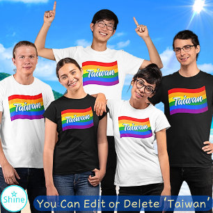 Regenboogvlag Taiwan Taipei Gay Pride LGBTQ T-shirt