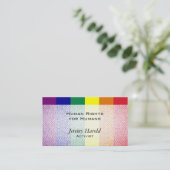 Regenboogvlag Textured look Visitekaartje (Staand voorkant)