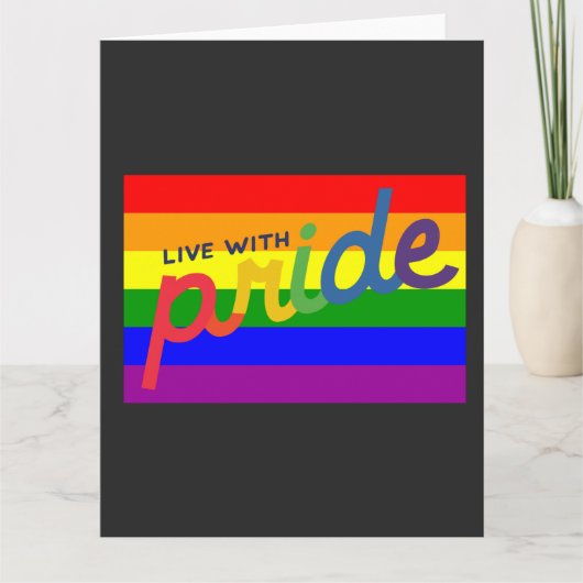 regenboogvlag trots kaart (Voorkant)