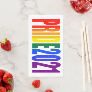 Regenboogvlag Typografie LGBTQ Party Gay Pride 202 Servet